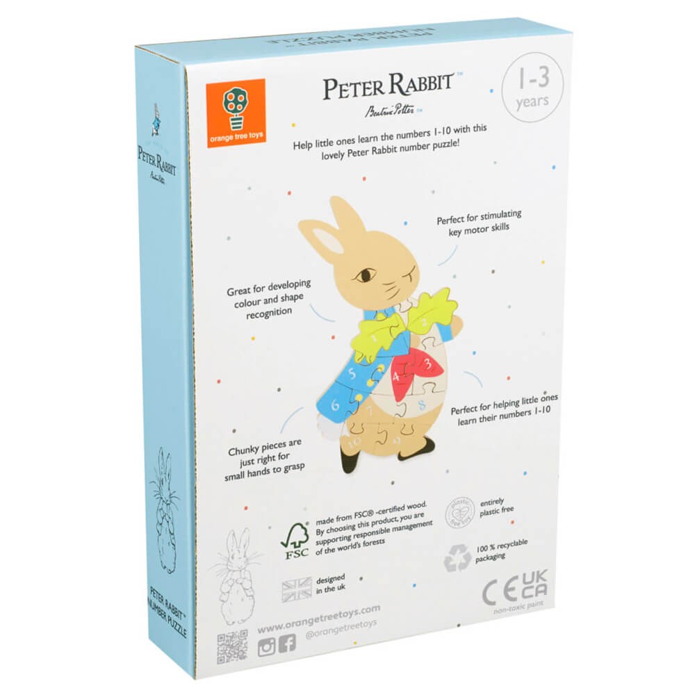 Wooden Number Puzzle Peter Rabbit