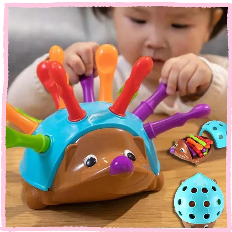 Hedgehog Montessori Toys Baby Concentration Training Fine Motor and Sensory Early Educational Toys Hedgehog Educational