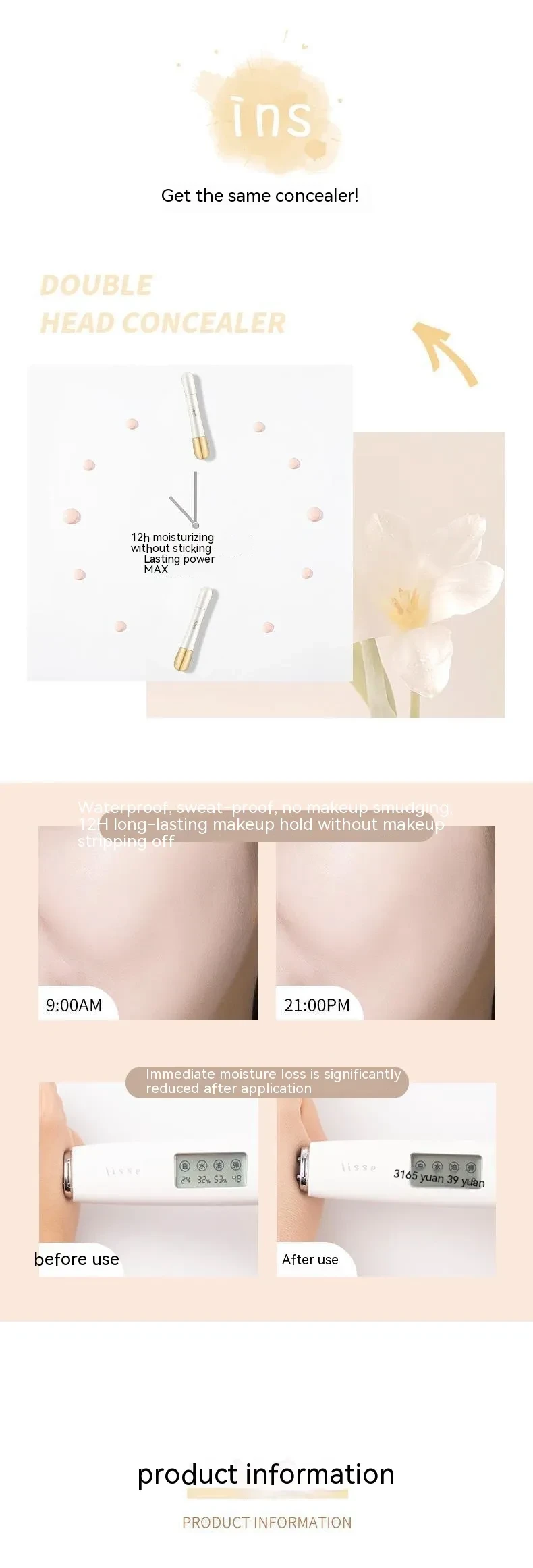 Facial Cleansing And Skin Beauty Double-headed Stick Concealer