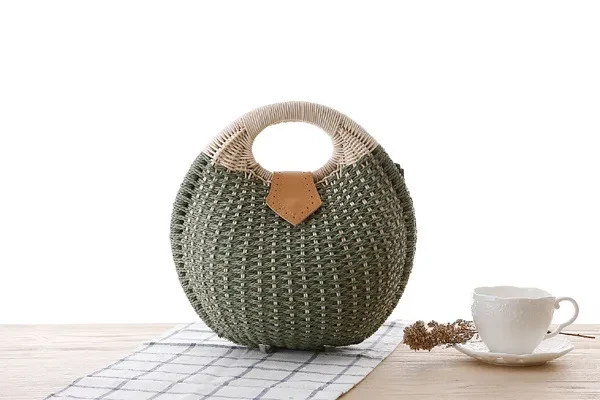 Rattan handbag