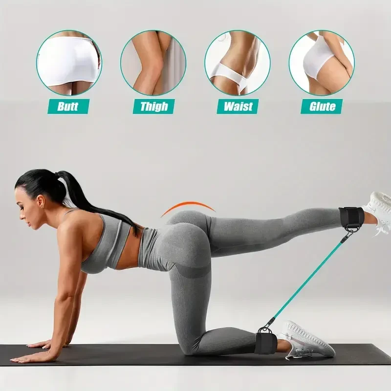 6-Piece Adjustable Ankle Resistance Bands Fitness Set