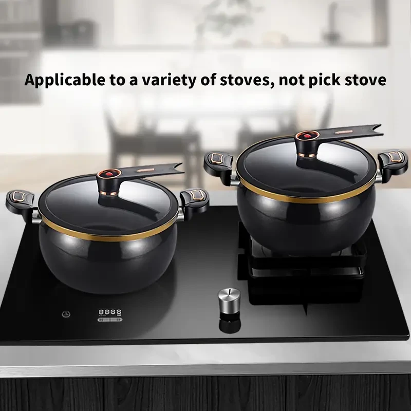 8L -Large Capacity Non-Stick Iron Pot