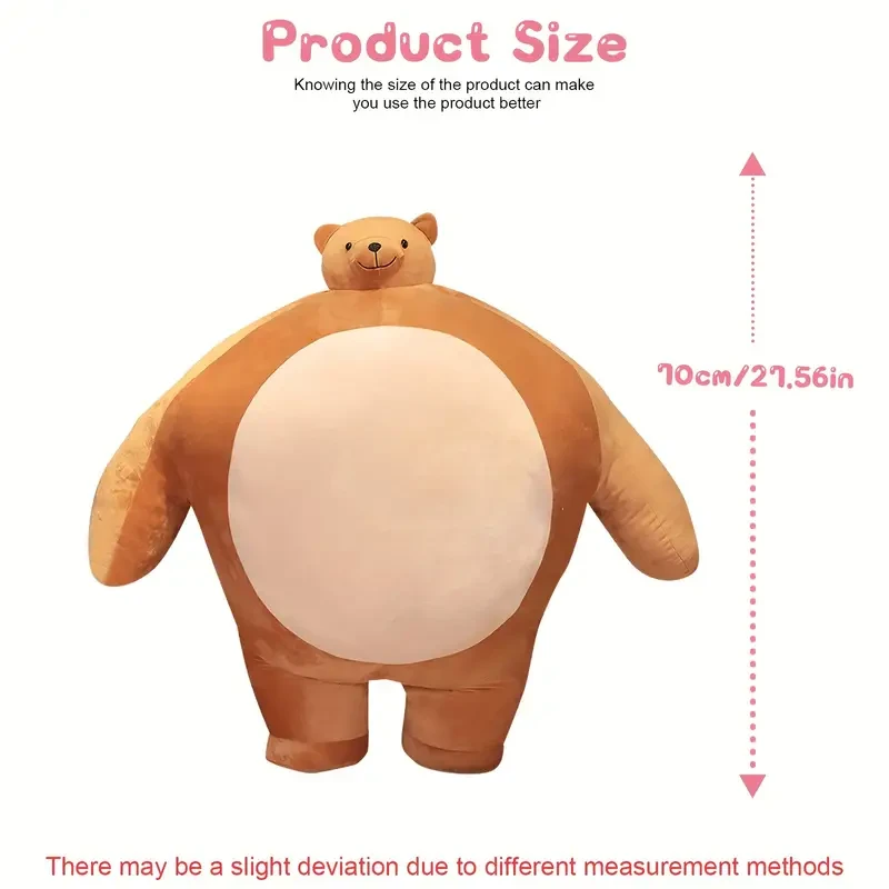 70cm Brown Little-Headed Bear Plush Doll
