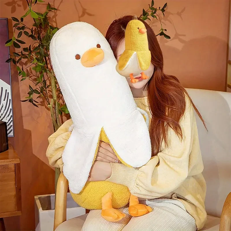 1pc Banana Duck Plush Pillow, Stuffed Animal, Cute Banana Plush Toy For Adult