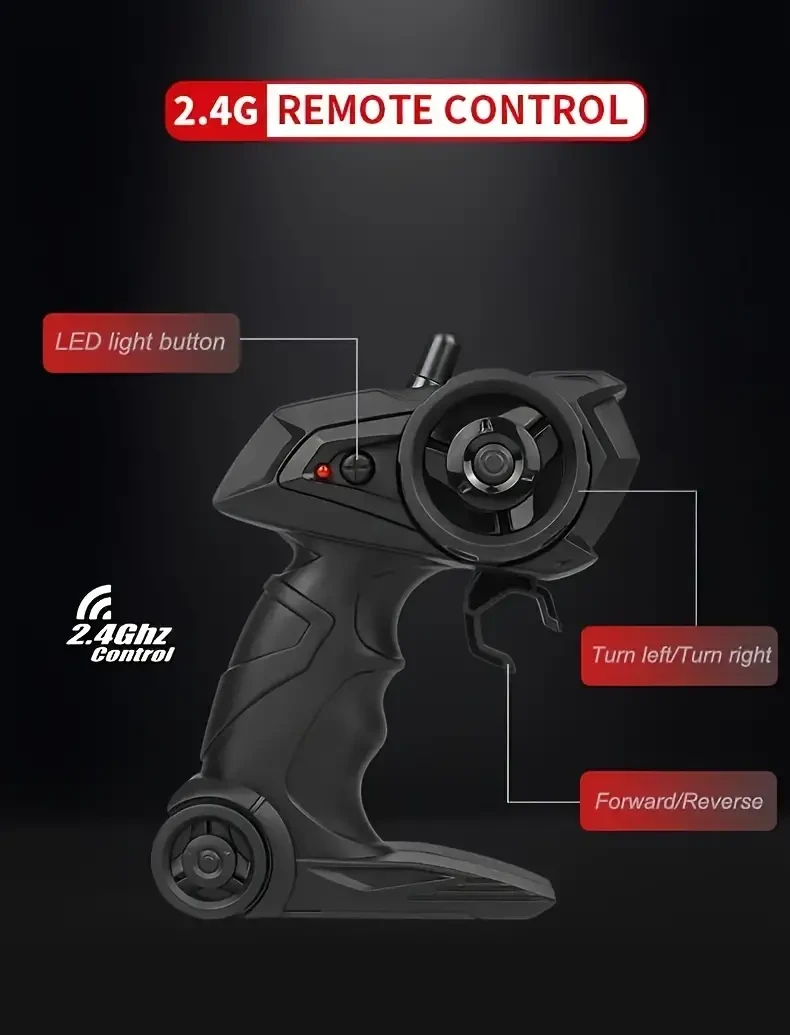 1:16 Scale High-Speed Off-Road Drift Master - Crawlers with 2.4G Remote Control, 20KM/H Speed, Anti-Collision Rubber Tires, and Perfect for Christmas and Halloween Gifts