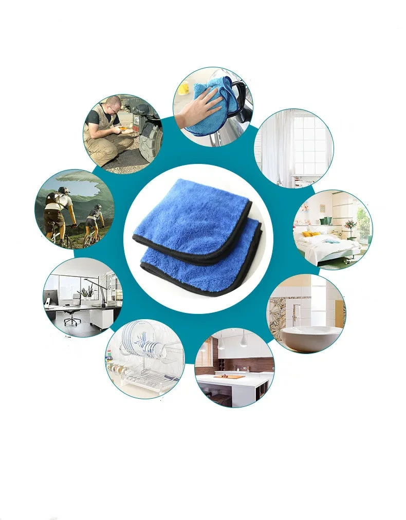 Microfiber Car Wash Towel Absorbent Car Supplies Cleaning Cloth
