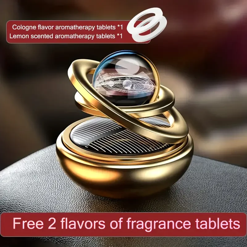 Solar Rotating Car Air Freshener Perfume Diffuser