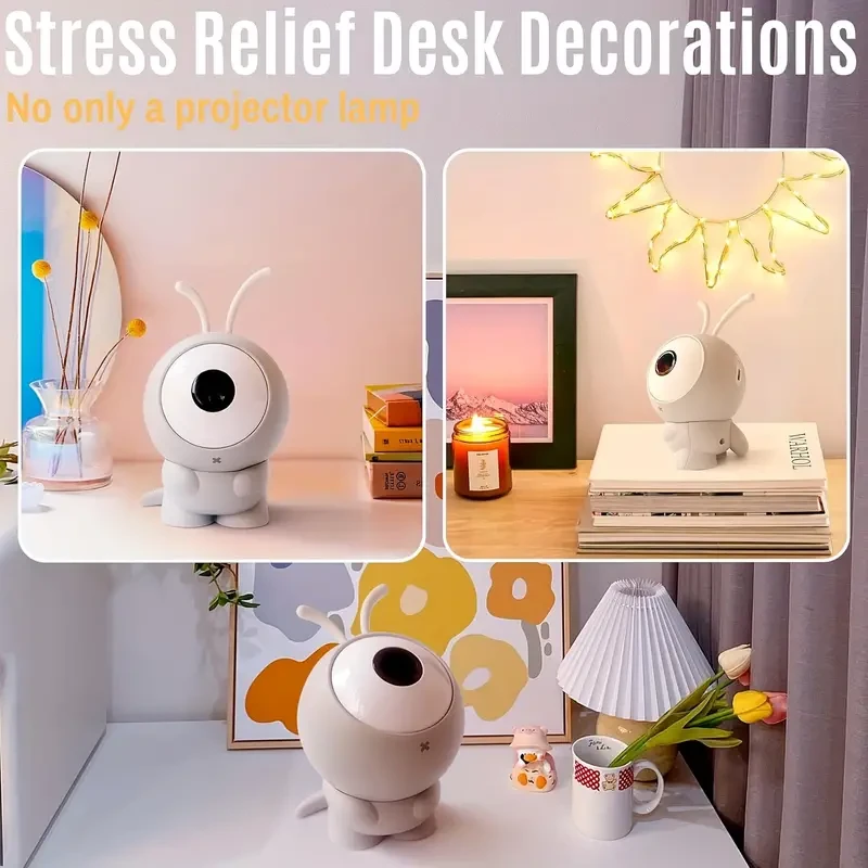 Monster Galaxy Star Projector Lamp - 6 Patterns, 360 Rotatable