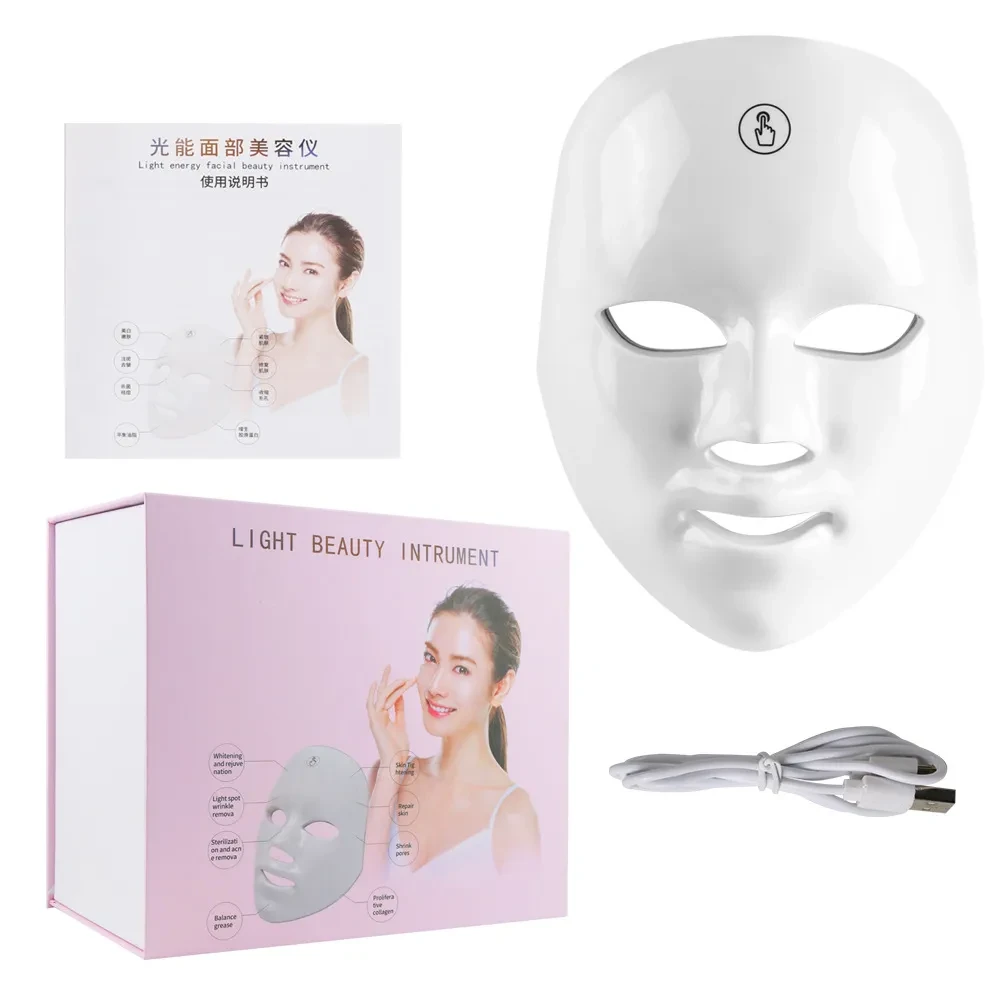 Seven-Color LED Photon Rejuvenation Mask with Touch Screen Control