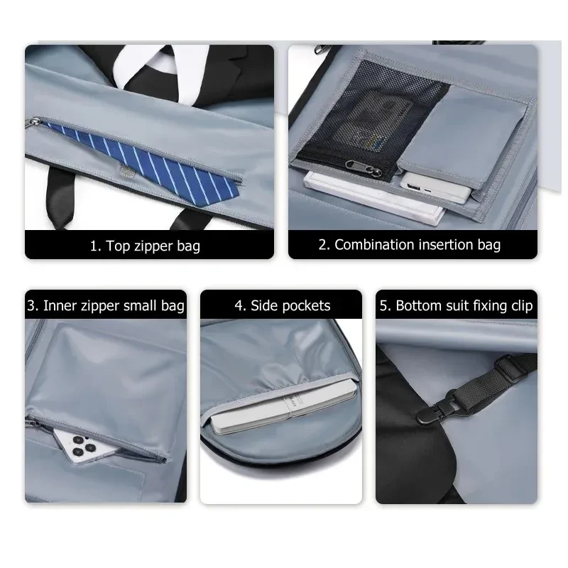 High Quality Waterproof Suit Bag For Men Large Capacity Travel Bag With Shoe Compartment Dry And Wet Separation Travel Organizer