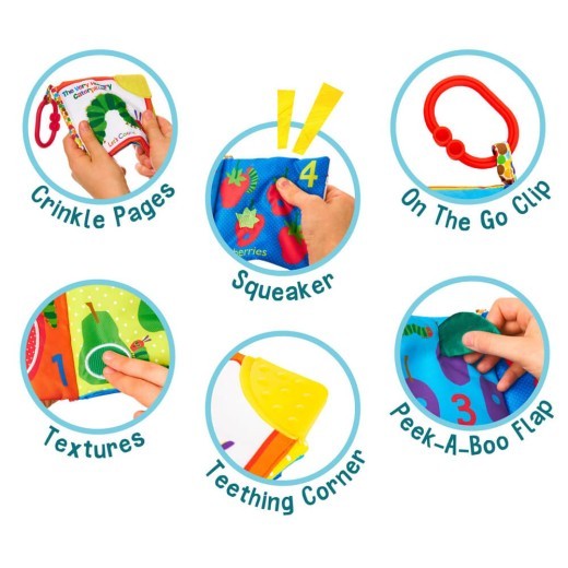 The Very Hungry Caterpillar Let's Count Soft Teether Book