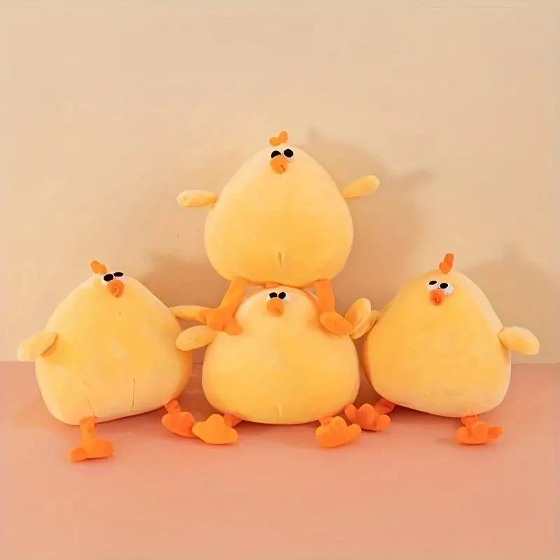 3pcs Set Cute Yellow Chick Plush Pillows