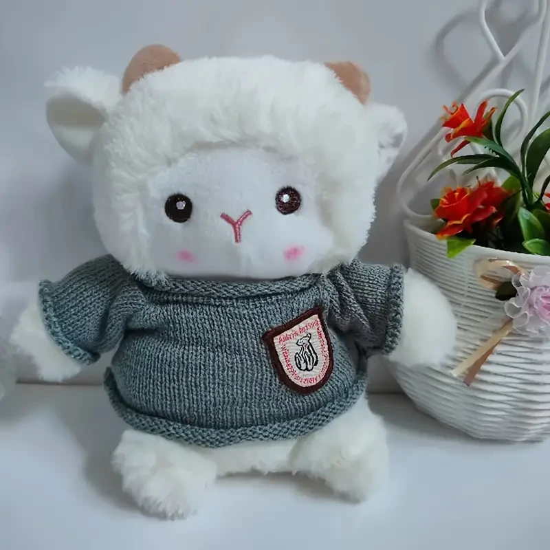 Adorable Sheep Plush Toy - Soft Polyester Cartoon Lamb Doll