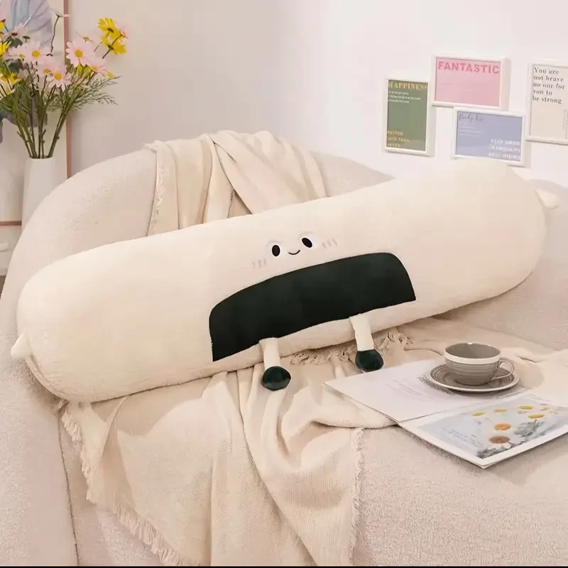 Ultra-Soft Plush Long Pillow for Side Sleepers - Versatile Use as Cushion