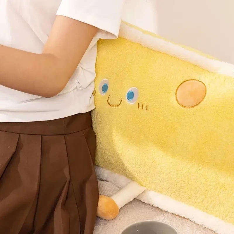 Ultra-Soft Plush Long Pillow for Side Sleepers - Versatile Use as Cushion