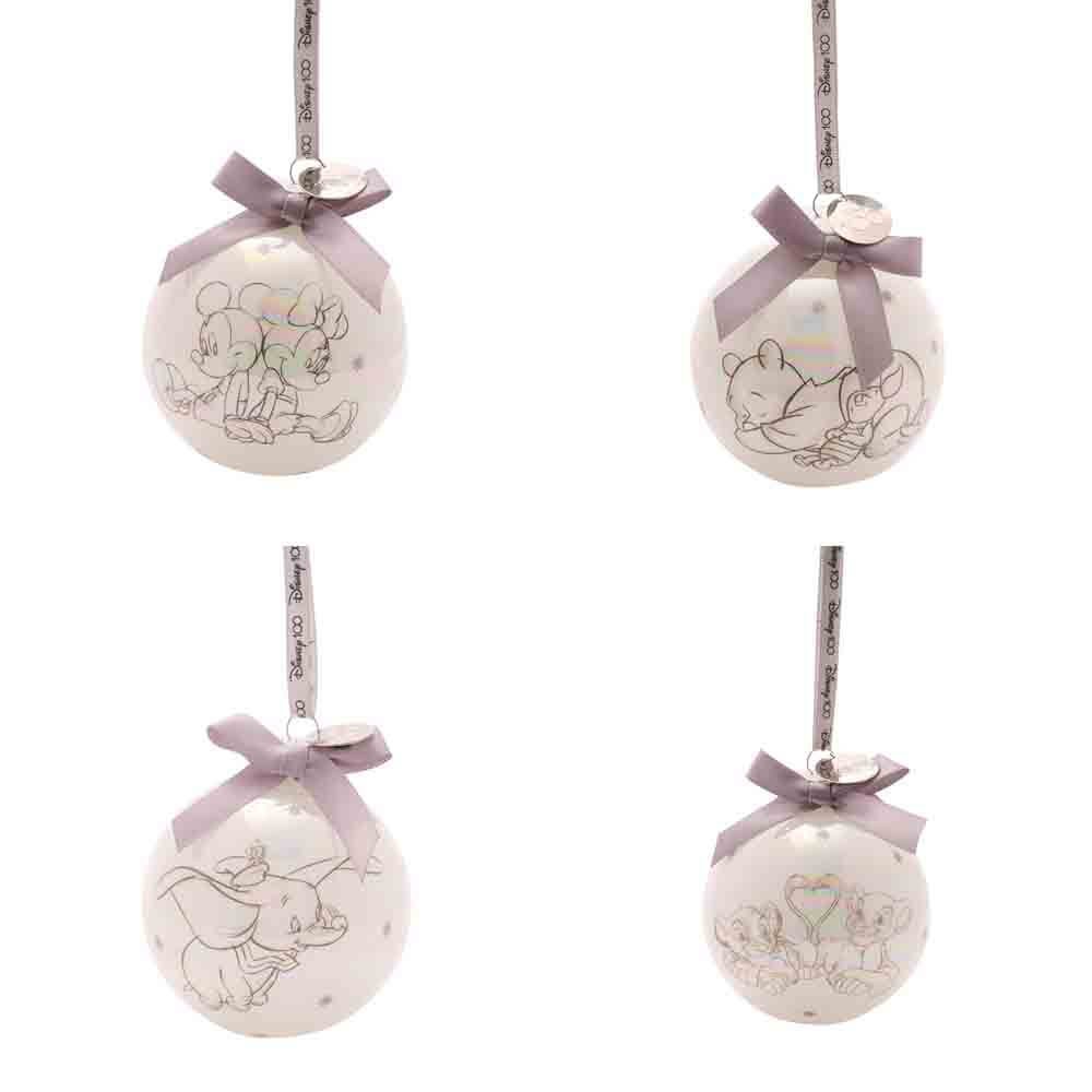 Disney 100 Christmas Baubles Love (set of 4)