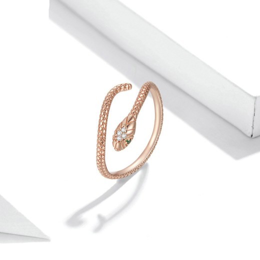 Smart Snake-shaped Electroplating Ring Soul Snake S925 Silver Ring