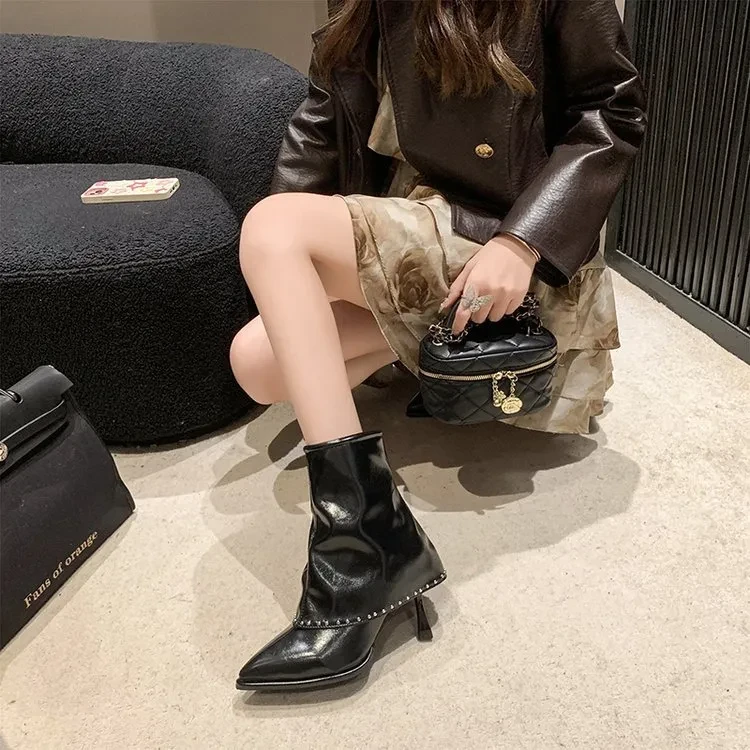 Tassel Leather Boots Fashion Women