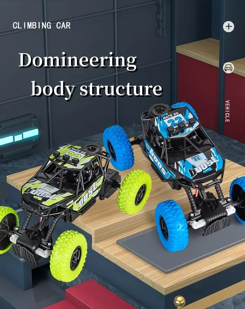 Remote Control Off- Road Climbing Car High-Speed Racing Car Charging Light Toy Model Car As Halloween Gift