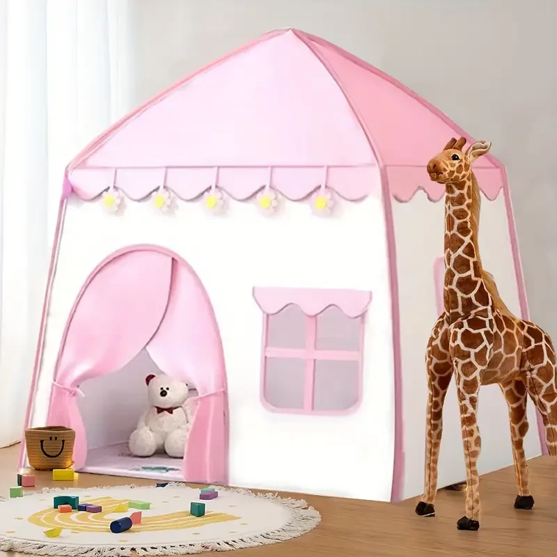 Children's Princess Play Tent | Large Indoor Playhouse with Pink Floral Design