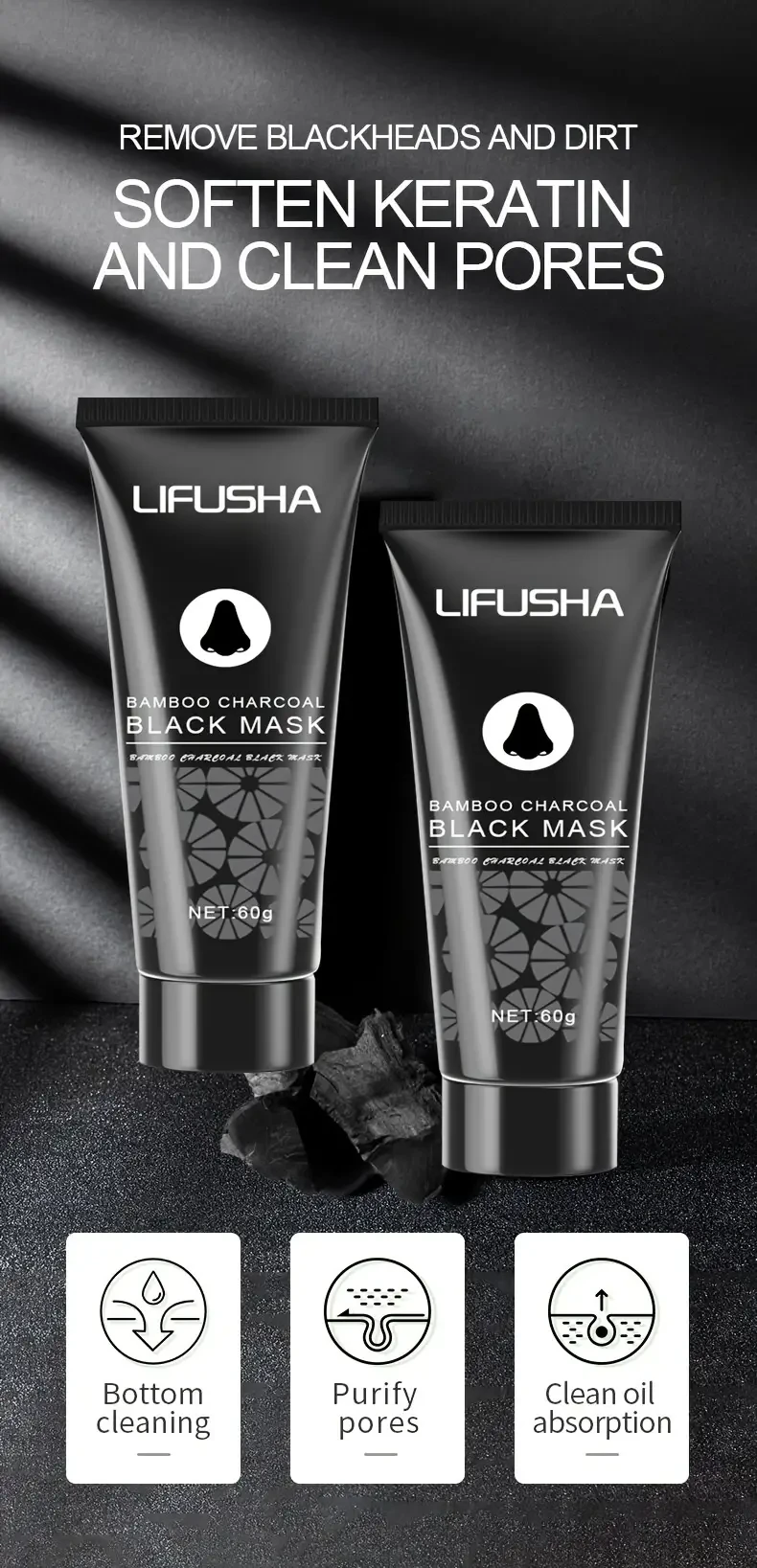 Charcoal Peel Off Cleansing Mud Mask