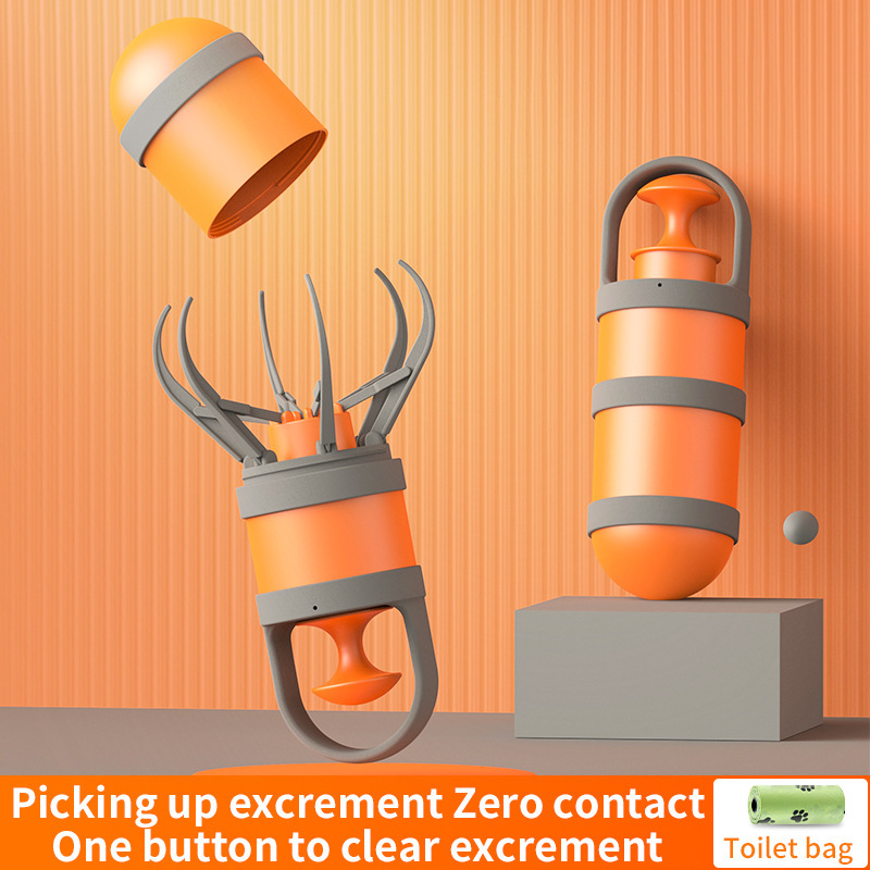 Pet Cleaning Supplies Cartoon Toilet Holder Toilet Bag Outdoor Shit Shovel Pet Toilet Picker