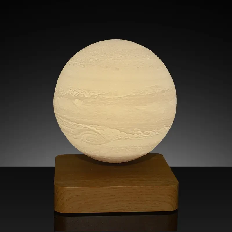 Floating Jupiter LED Table Lamp - Levitate & Rotate Night Light with Touch Control