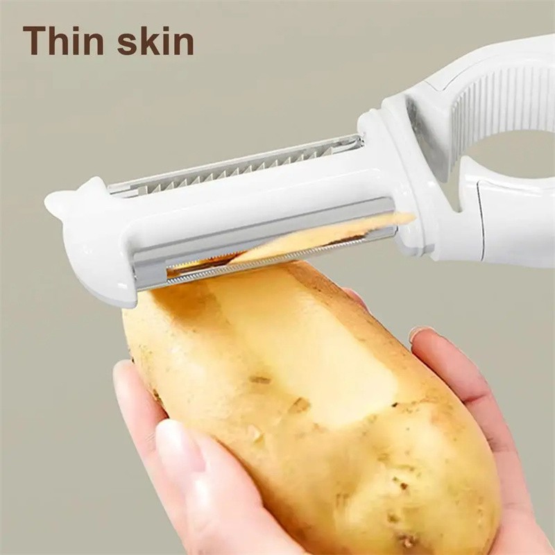 5 In 1 Fruit And Vegetable PeelerFood Grade Stainless Steel Veggie Peeler And Bottle Opener Multifunctional Dishwasher Safe Kitchen Gadgets