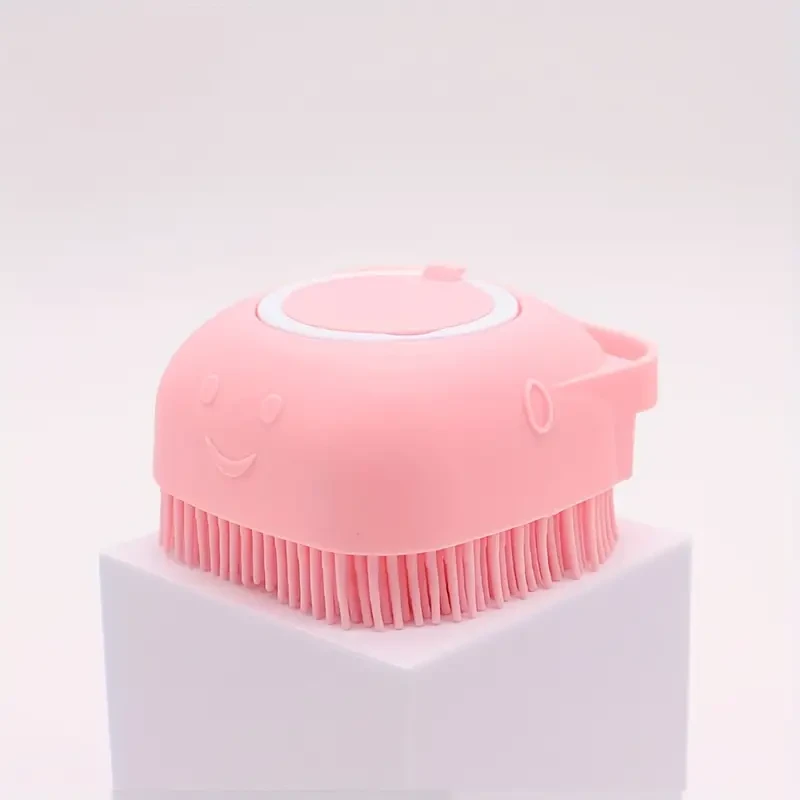 2pcs Silicone Pet Shampoo Brush with Shampoo Storage - Gentle Massage and Grooming Tool for Dogs and Cats