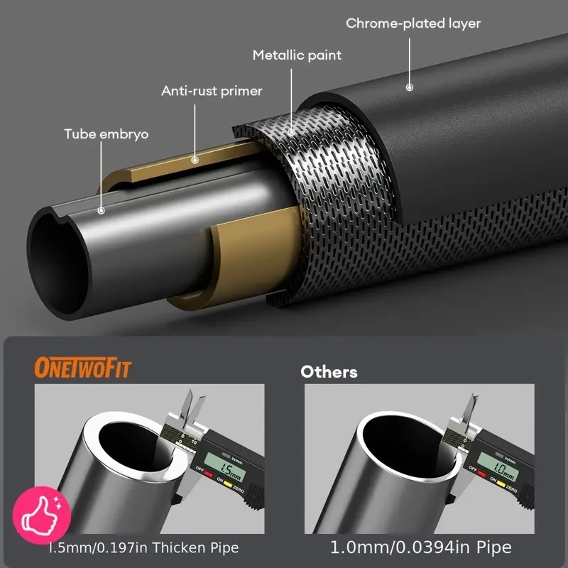 ONETWOFIT Adjustable Doorway Pull-up Bar - Max Load 440lbs