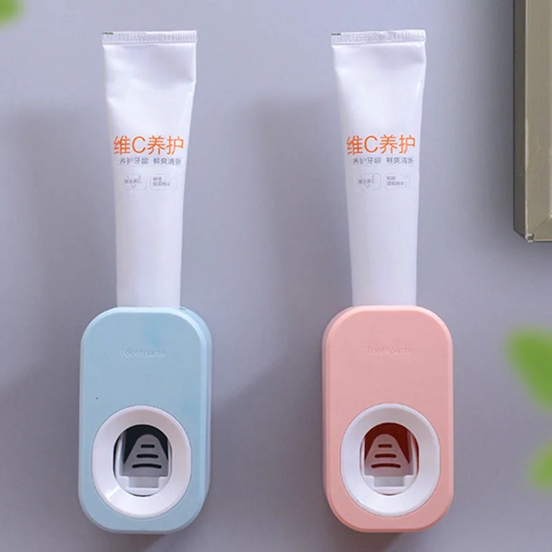 Automatic Toothpaste Dispenser and Toothbrush Holder Set