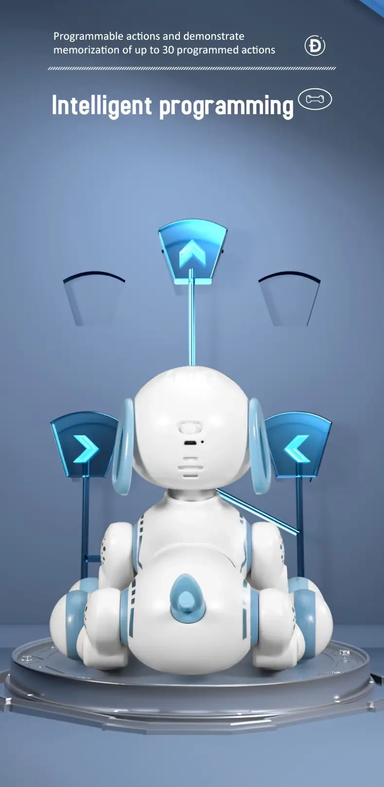 Intelligent Robot Dog, Remote Control Toy Dog, Programming Special Effects Actions, Dancing, Classic Stories, Touch Sensing, Infrared Sensing, Intellectual Development, As Halloween, Chrismas Gift