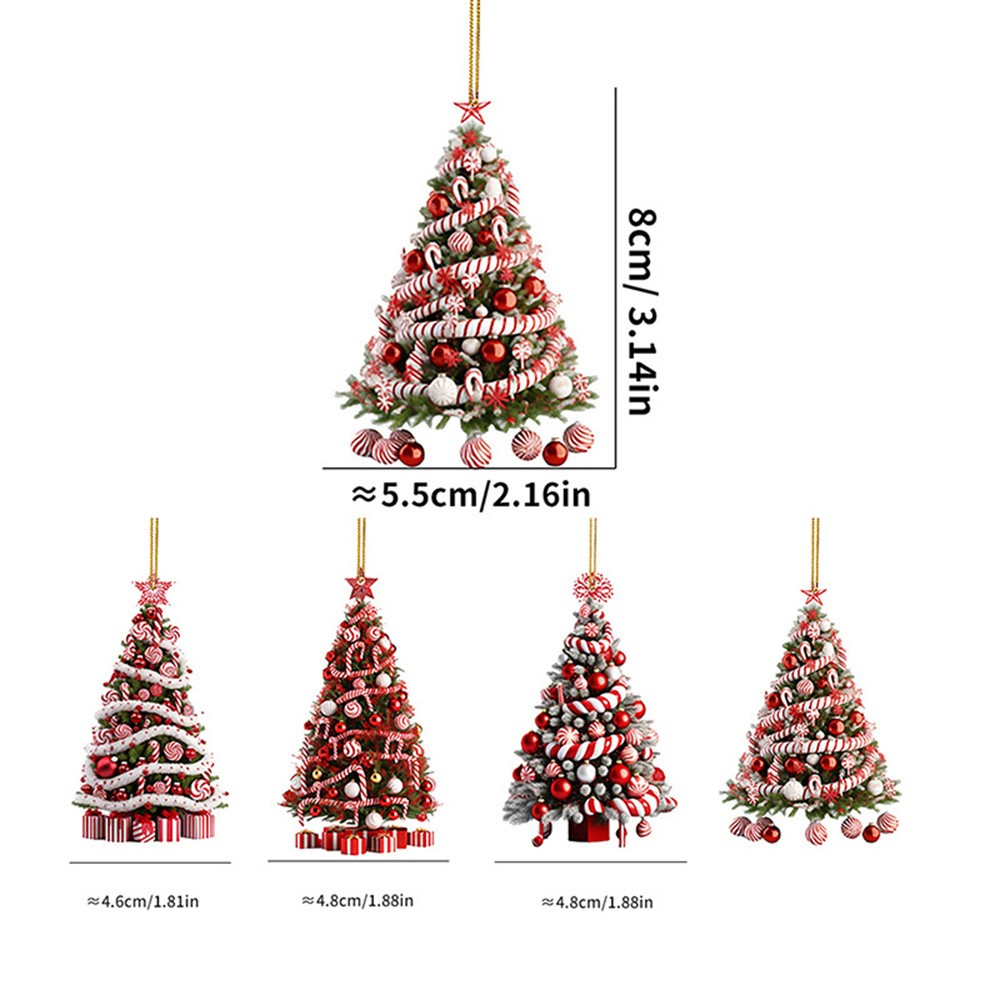 4PCS Christmas Tree Hanging Ornaments Pendant