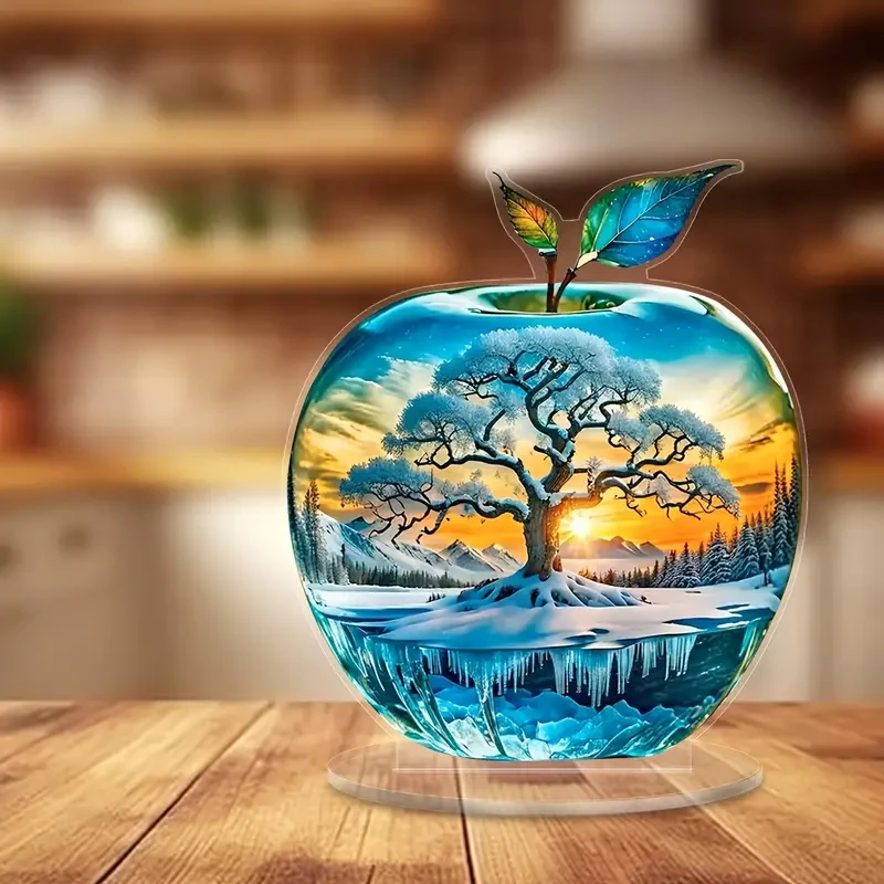 Sunset Tree of Life Acrylic Desk Ornament with Stand