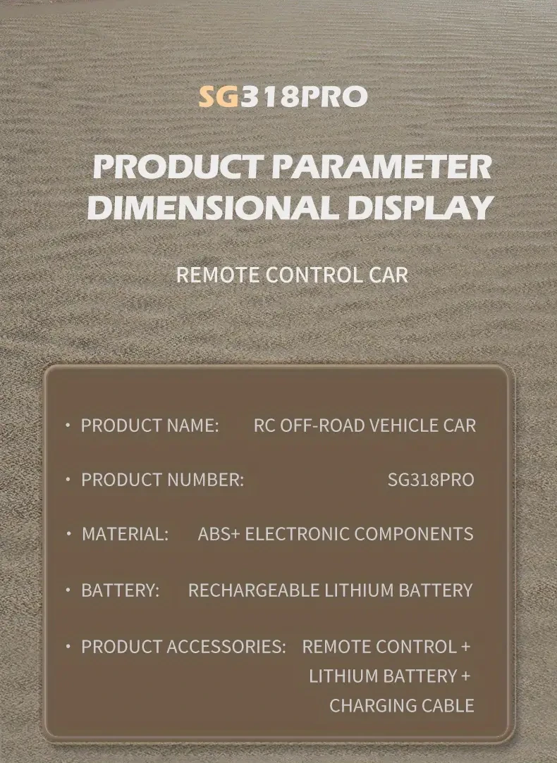 ZLL SG318 PRO 20km/h High-Speed RC Monster Truck - 1:20 Scale, Rechargeable Lithium Battery, USB Charging, Weather-Resistant, Blue