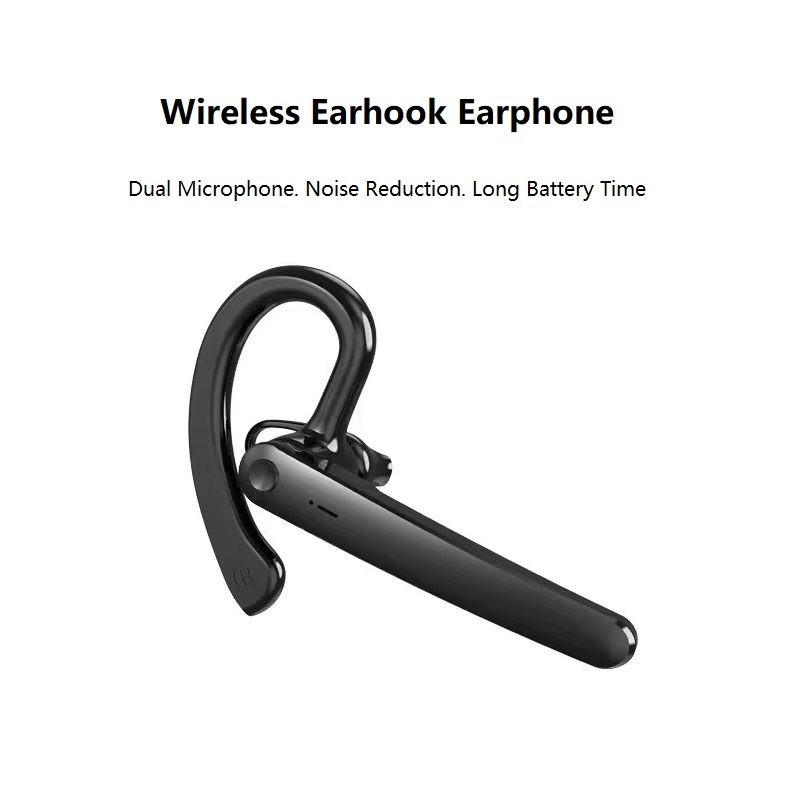 Wireless Earhook Earphone with Dual Microphones