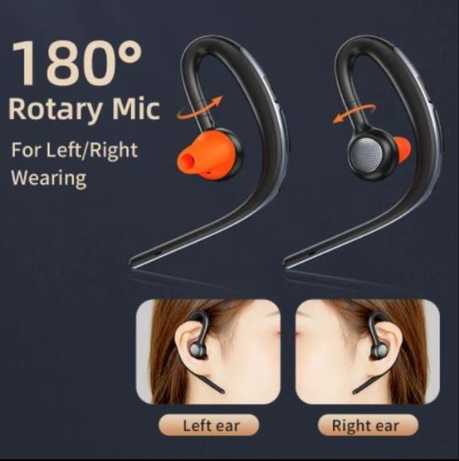 Wireless Earhook Headset For Noise-Reduced Calls, Remax Brand