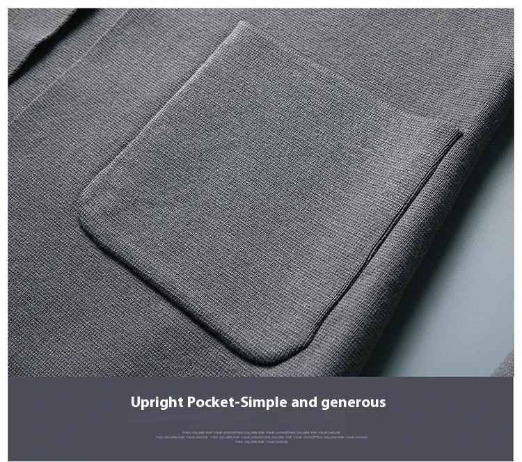 New Knitted Cardigan Men's Sweater Slim Fit Turn-down Collar Coat