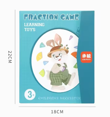 Montessori Magnetic Fraction Learning Math Toy Montessori Arithmetic Teaching Aids Wooden Book Educational Toys For Children