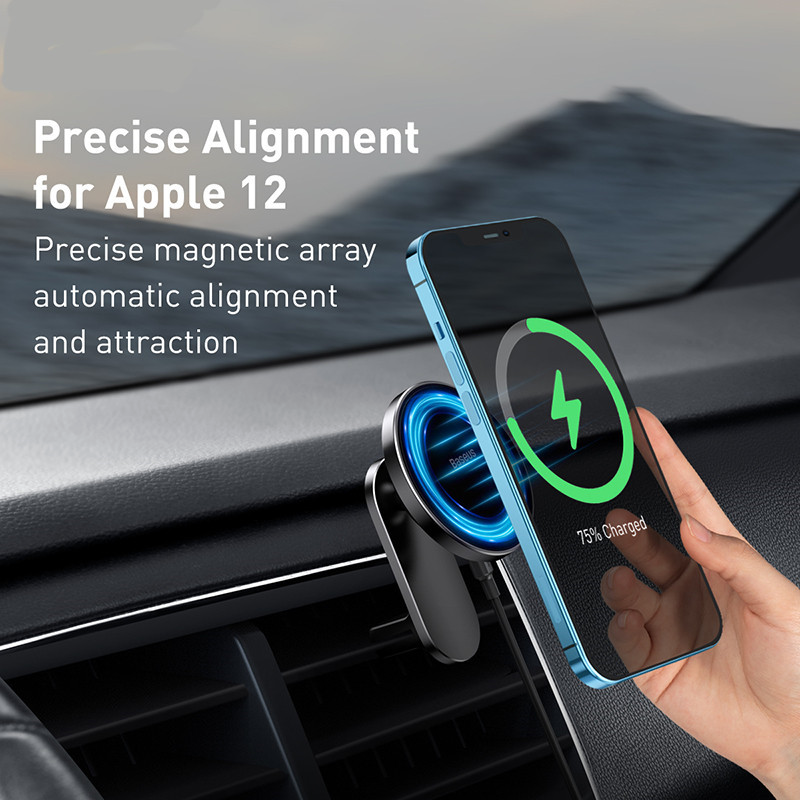 Compatible with Apple , Center Console Magnetic Car Bracket Wireless Charging
