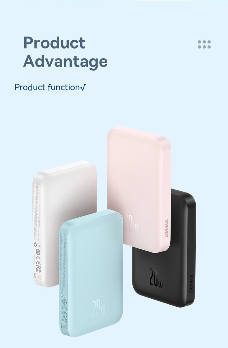 Magsafe20W Fast Charging Magnetic Wireless Power Bank