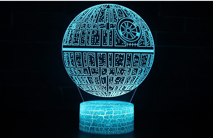 Star Wars 3D Night LED Light, Power By USB, 7 Changeable colors