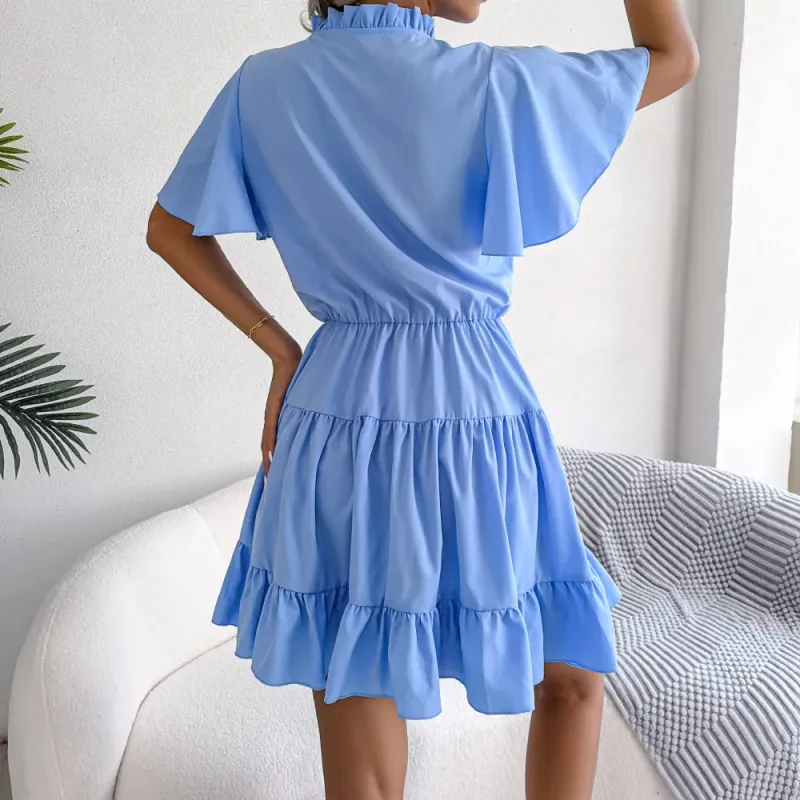 Flounced A-Line Skirt Dress