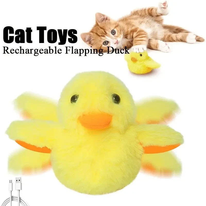Deluxe Flapping Wing Interactive Electric Cat Toy - Automatic Duck Exercise Companion