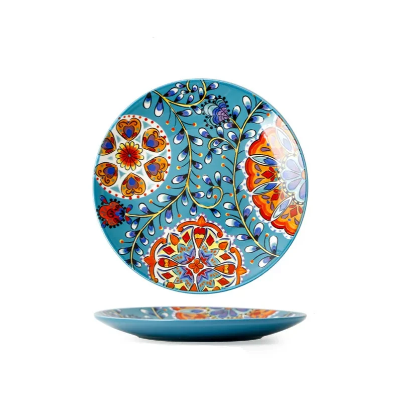 Hand-painted Tableware 11-inch Export Creative Plate Home Dining Plate Soft Decoration Western Steak Dish