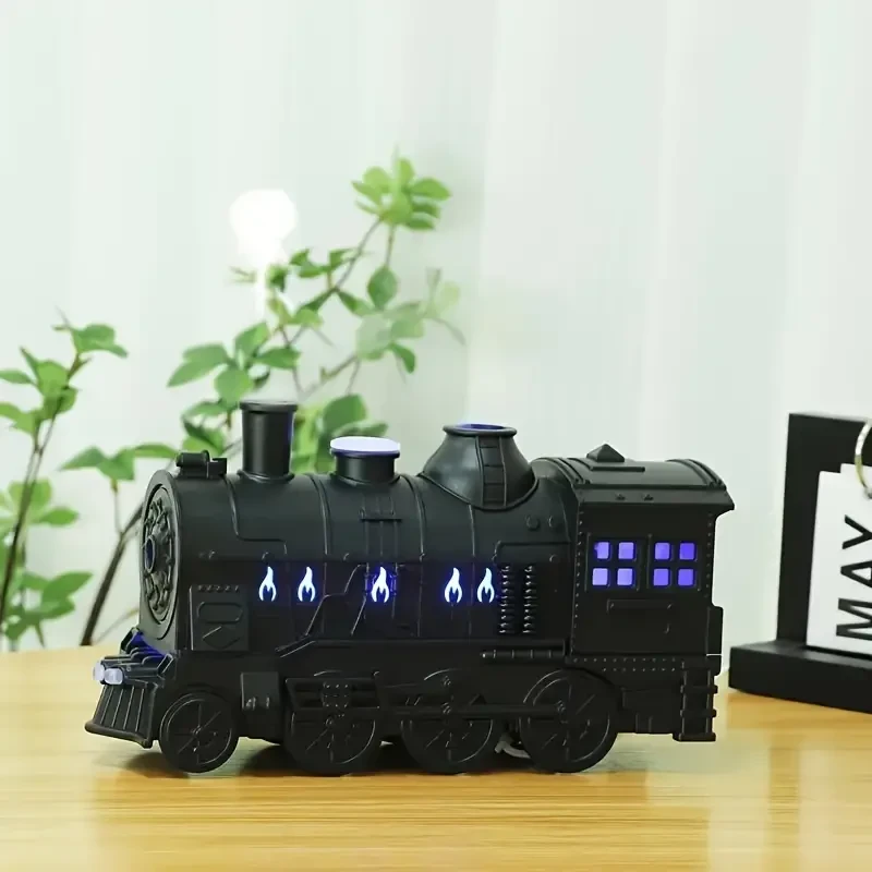Whimsical Train-Shaped Aromatherapy Essential Oil Diffuser with Dual Spray Modes and Night Light