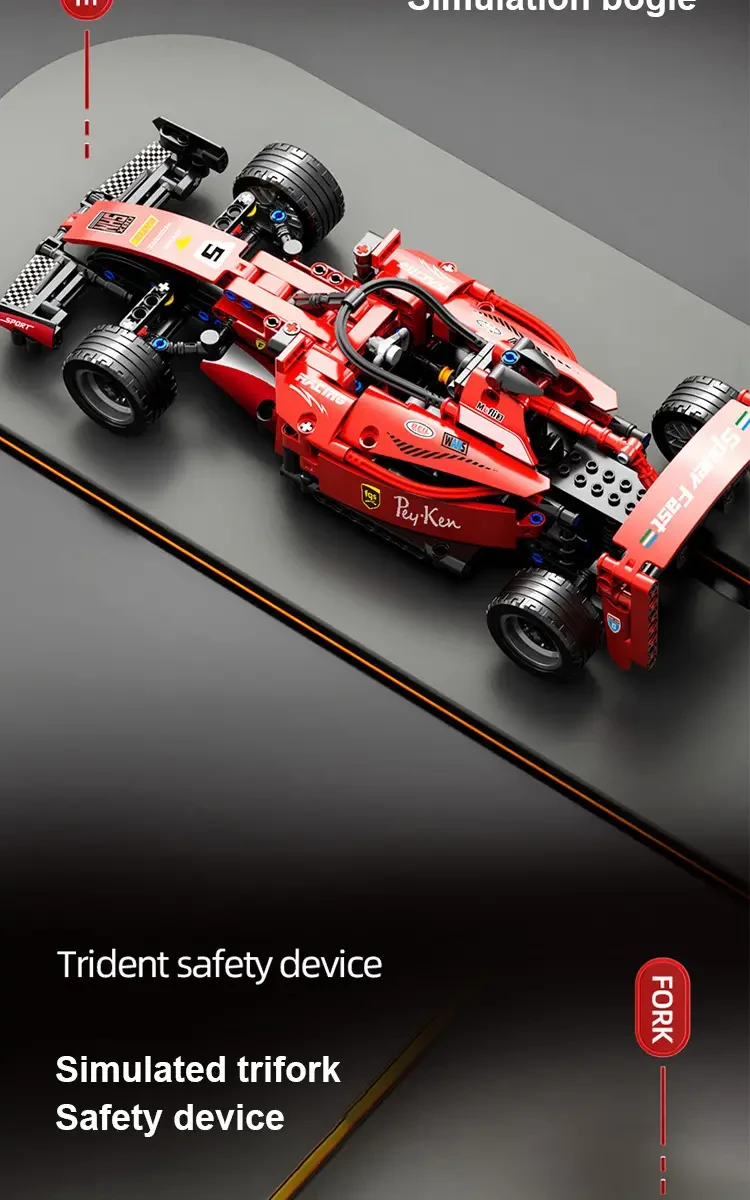 Deluxe Building Block Sports Car Toy - Engaging DIY Kit for Little Engineers - Fosters Creativity, High-Quality, Perfect Gift for Holidays & Celebrations