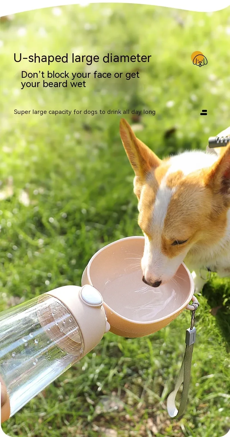 Portable Dog Water Bottle Food And Water Container For Pet Pets Feeder Bowl Outdoor Travel Drinking Bowls Water Dispenser