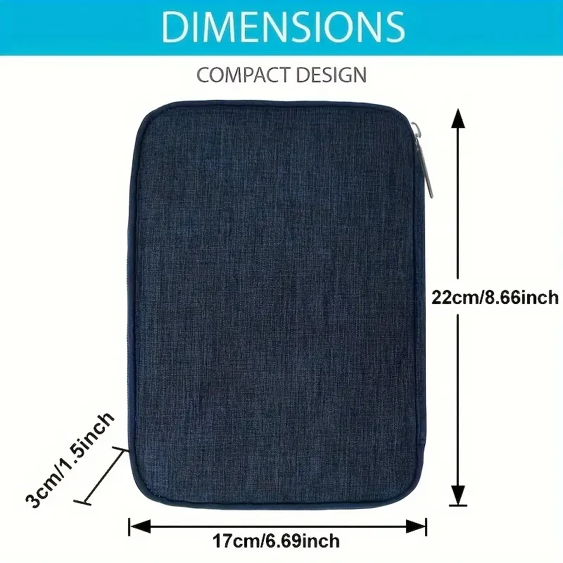 Travel Essentials Multi-Pocket Cable Organizer Bag - Small Charging Cord Storage and Accessory Bag
