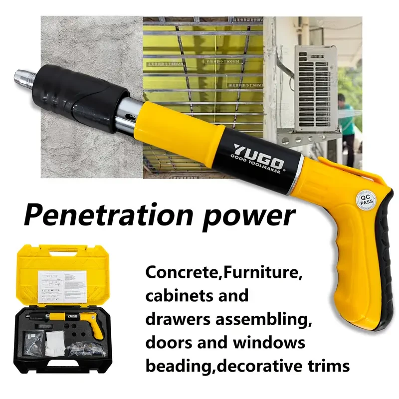 YUGO Concrete & Steel Construction Nail Gun Kit